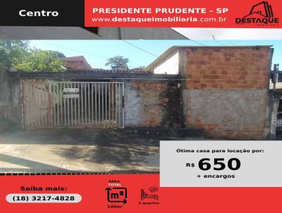 Casa para Locao, em Presidente Prudente, bairro Jardim Sumar, 2 dormitrios, 1 banheiro