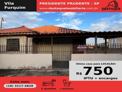 Casa para Locao, em Presidente Prudente, bairro Vila Furquim, 2 dormitrios, 1 banheiro, 1 vaga