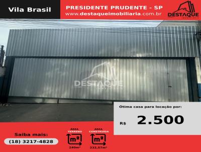 Barraco para Locao, em Presidente Prudente, bairro Vila Brasil, 1 banheiro