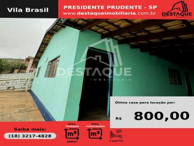Casa para Locao, em Presidente Prudente, bairro Vila Brasil, 3 dormitrios, 2 banheiros, 1 sute, 3 vagas