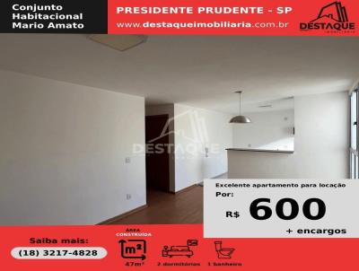 Apartamento para Locao, em Presidente Prudente, bairro Conjunto Habitacional Mario Amato, 2 dormitrios, 1 banheiro, 1 vaga