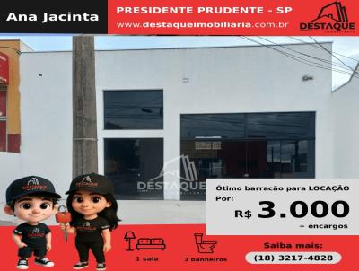Salo Comercial para Locao, em Presidente Prudente, bairro Conjunto Habitacional Ana Jacinta, 3 banheiros