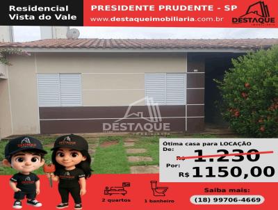 Casa em Condomnio para Locao, em Presidente Prudente, bairro Residencial Vista do Vale, 2 dormitrios, 1 banheiro, 1 vaga