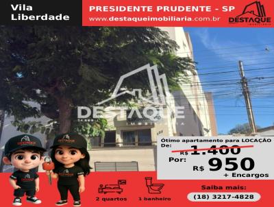 Apartamento para Locao, em Presidente Prudente, bairro Vila Liberdade, 2 dormitrios, 1 banheiro, 1 vaga