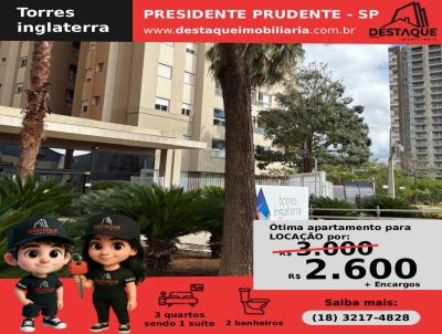 Apartamento para Locao, em Presidente Prudente, bairro Vila Guara, 3 dormitrios, 2 banheiros, 1 sute, 1 vaga