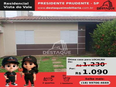 Casa em Condomnio para Locao, em Presidente Prudente, bairro Residencial Vista do Vale, 2 dormitrios, 1 banheiro, 1 vaga